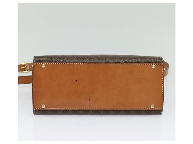 Céline Borsa a mano in tela Macadam CELINE in pelle PVC 2 in 1 marrone oro Auth BD1624 D'oro - vista 5