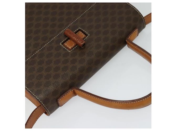 Céline Borsa a mano in tela Macadam CELINE in pelle PVC 2 in 1 marrone oro Auth BD1624 D'oro - vista 6