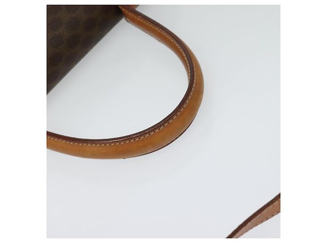 Céline Borsa a mano in tela Macadam CELINE in pelle PVC 2 in 1 marrone oro Auth BD1624 D'oro - vista 7
