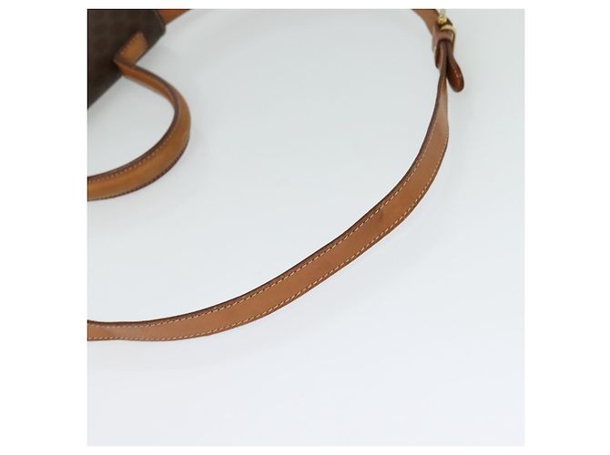 Céline Borsa a mano in tela Macadam CELINE in pelle PVC 2 in 1 marrone oro Auth BD1624 D'oro - vista 9