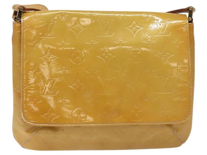 LOUIS VUITTON Borsa Thompson Street Monogram Vernis Beige M91301 LV Auth KD355 - vista 13