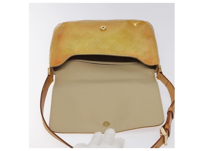 LOUIS VUITTON Borsa Thompson Street Monogram Vernis Beige M91301 LV Auth KD355 - vista 17