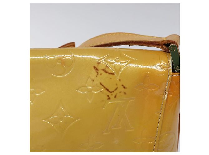 LOUIS VUITTON Borsa Thompson Street Monogram Vernis Beige M91301 LV Auth KD355 - vista 3