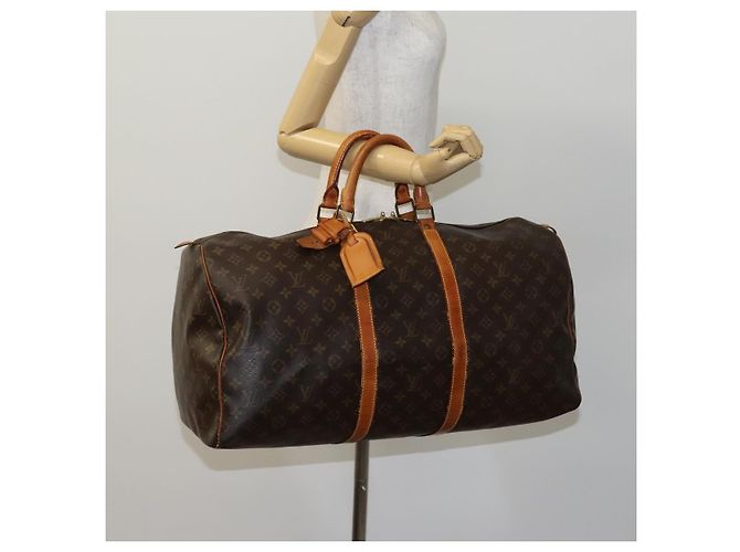LOUIS VUITTON Monogram Keepall 55 Borsa Boston M41424 LV Auth BD1339 Monogramma - vista 22