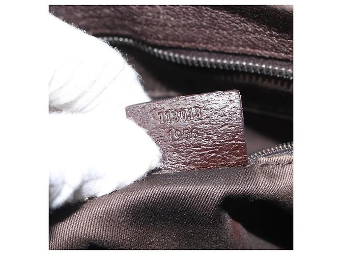 Borsa a Spalla in Tela GG GUCCI Beige Argento 113013 Auth bs24169 - vista 12