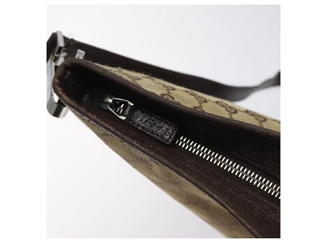 Borsa a Spalla in Tela GG GUCCI Beige Argento 113013 Auth bs24169 - vista 18