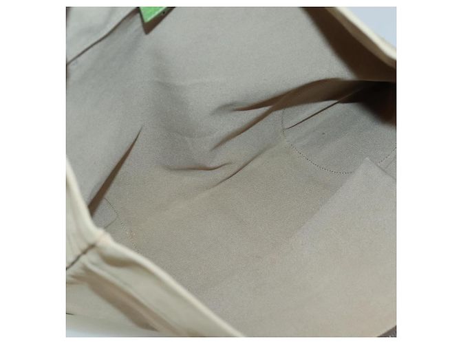 PRADA Bolsa Tote Lona Bege Prata Auth BD1531 - vista 11