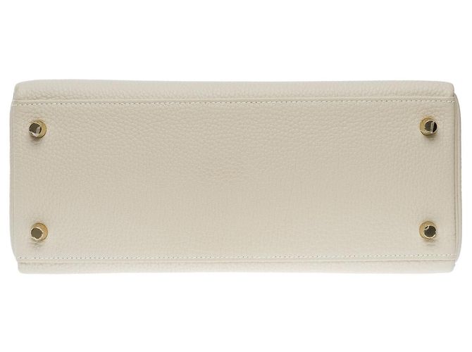 Hermès Sac HERMES Kelly 28 en Cuir Beige - 102628 - vue 12