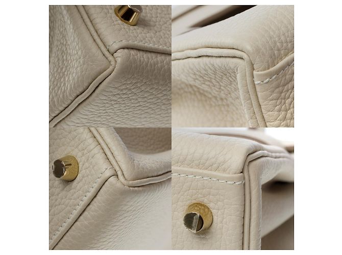 Hermès Sac HERMES Kelly 28 en Cuir Beige - 102628 - vue 13