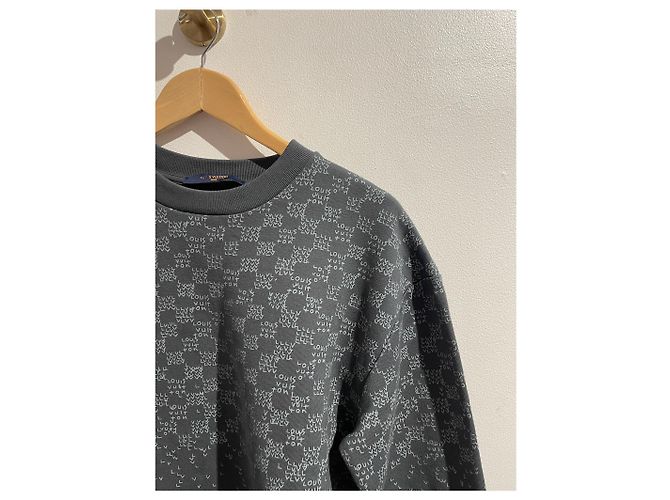 LOUIS VUITTON Strickwaren & Sweatshirts T.International S Baumwolle Grau - Ansicht 2