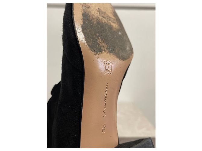 Stivaletti GIANVITO ROSSI T.EU 38.5 Camoscio Nero - vista 8