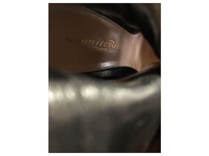 Stivaletti GIANVITO ROSSI T.EU 38.5 Camoscio Nero - vista 9