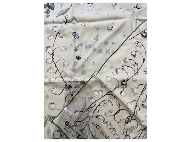 Foulard DIOR T. Seta Bianco - vista 3