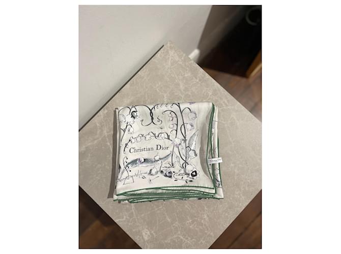 Foulard DIOR T. Seta Bianco - vista 5