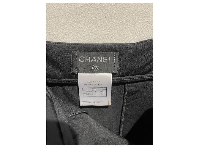Faldas CHANEL T.International M Lana Negro - vista 6