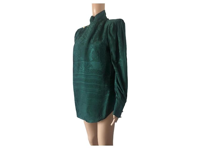 Blusa de seda Balmain pour H&M Verde - vista 2