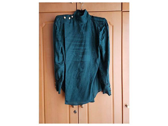 Blusa de seda Balmain pour H&M Verde - vista 7