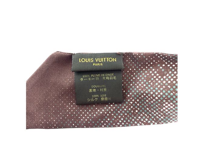 Louis Vuitton Paisley-Muster Schal Braun Grün - Ansicht 3