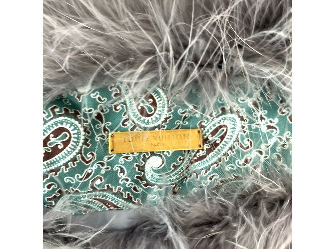 Louis Vuitton Paisley-Muster Schal Braun Grün - Ansicht 4