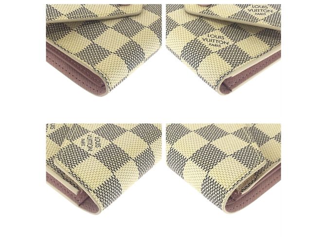 Cartera Victorine Damier Azur de Louis Vuitton Beige Crudo - vista 3
