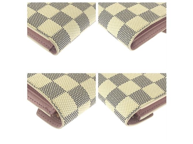 Cartera Victorine Damier Azur de Louis Vuitton Beige Crudo - vista 4