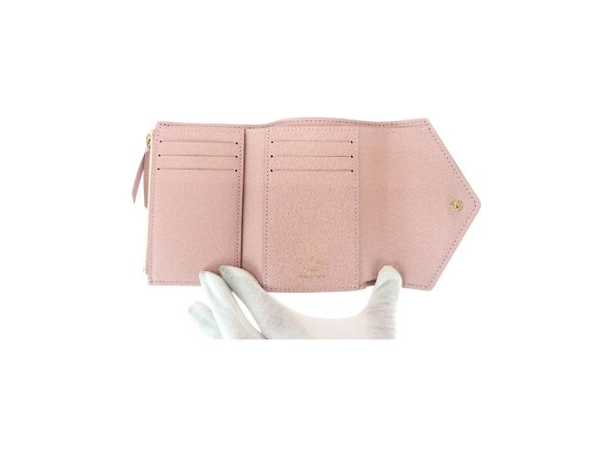 Cartera Victorine Damier Azur de Louis Vuitton Beige Crudo - vista 8