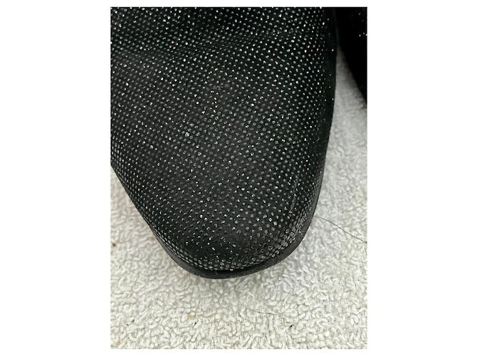 Scarpe stringate smoking glitterate Saint Laurent Nere Nero Metallico - vista 5