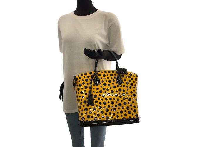 Bolsa Lockit MM Louis Vuitton Preto Amarelo - vista 7