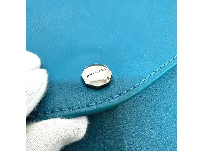 Bulgari Bvlgari 38639 Borsa 2WAY Flap Blu Turchese - vista 8