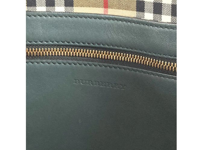 Borsa tote con logo Burberry Blu Cachi - vista 14