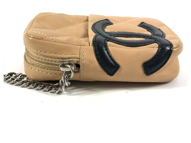 Chanel Cambon Line CC Cigarette Case Black Beige - view 4