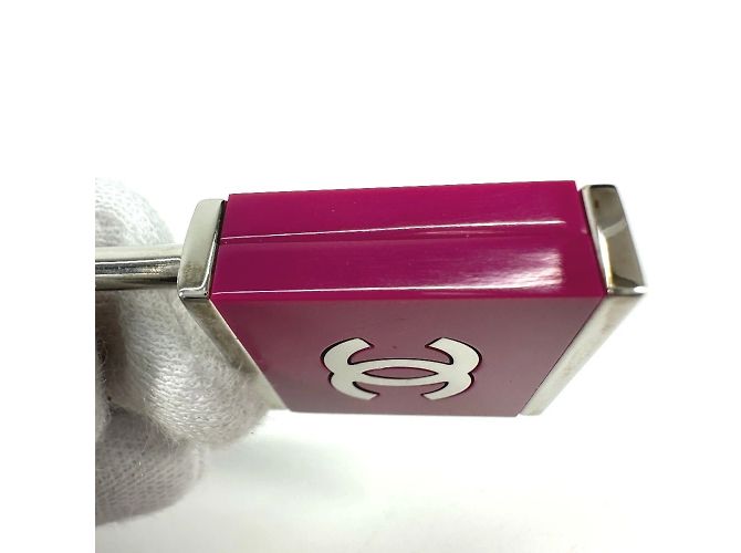 Chanel 02C CC Coco Marchio Logo Portachiavi Argento Rosa - vista 11
