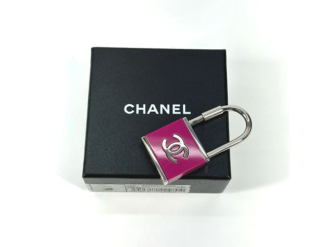 Chanel 02C CC Coco Marchio Logo Portachiavi Argento Rosa - vista 12
