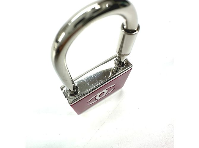 Chanel 02C CC Coco Marchio Logo Portachiavi Argento Rosa - vista 7