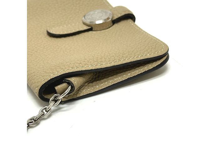 Hermès Monedero Dogon Hermes en beige - vista 4