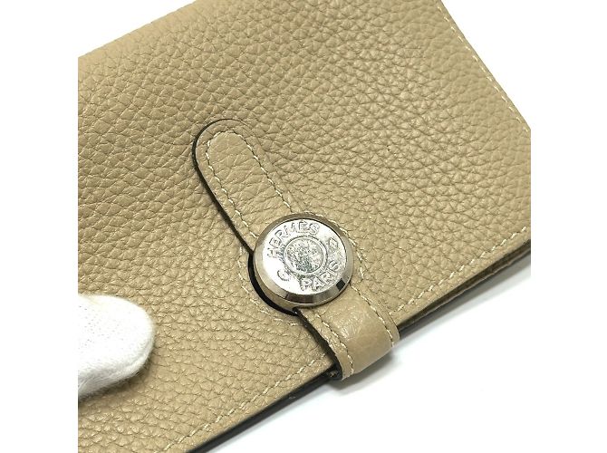 Hermès Monedero Dogon Hermes en beige - vista 6