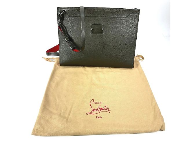 Borsa 2WAY in pelle khaki Christian Louboutin Cachi - vista 13