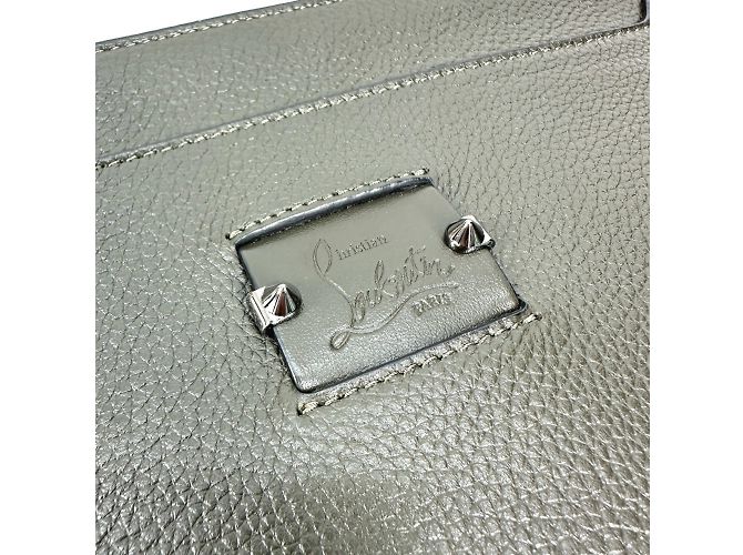 Borsa 2WAY in pelle khaki Christian Louboutin Cachi - vista 6
