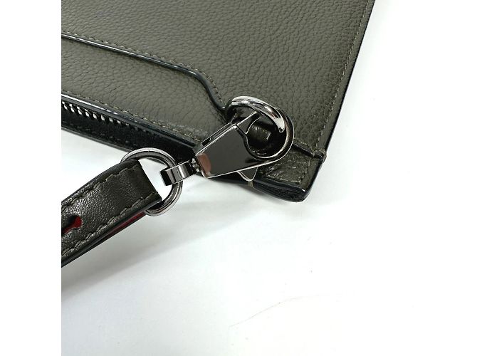Borsa 2WAY in pelle khaki Christian Louboutin Cachi - vista 8