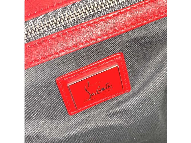 Leder-Rucksack Christian Louboutin Schwarz Rot - Ansicht 10