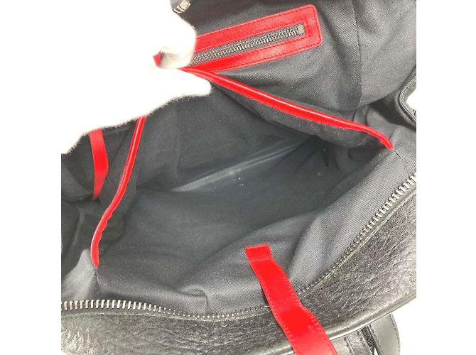 Leder-Rucksack Christian Louboutin Schwarz Rot - Ansicht 11