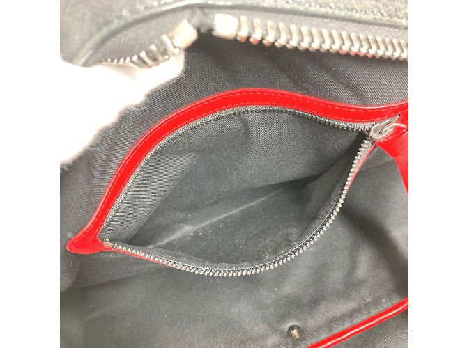 Leder-Rucksack Christian Louboutin Schwarz Rot - Ansicht 12