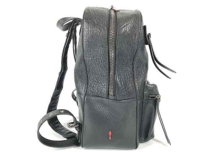 Leder-Rucksack Christian Louboutin Schwarz Rot - Ansicht 4
