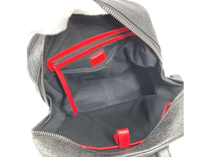 Leder-Rucksack Christian Louboutin Schwarz Rot - Ansicht 9