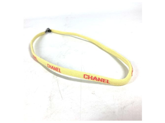 Corda per occhiali in tela gialla Chanel Giallo - vista 2