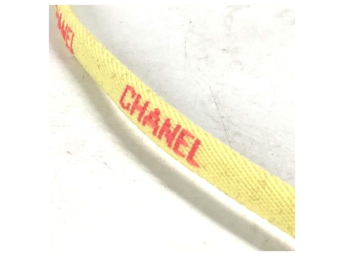 Corda per occhiali in tela gialla Chanel Giallo - vista 4