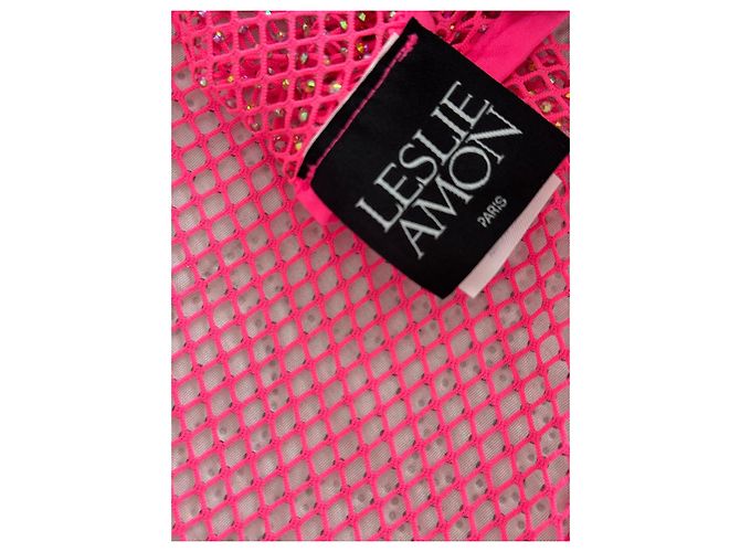 Leslie Amon Strandkleid aus Polyester Rosa S Pink - Ansicht 11