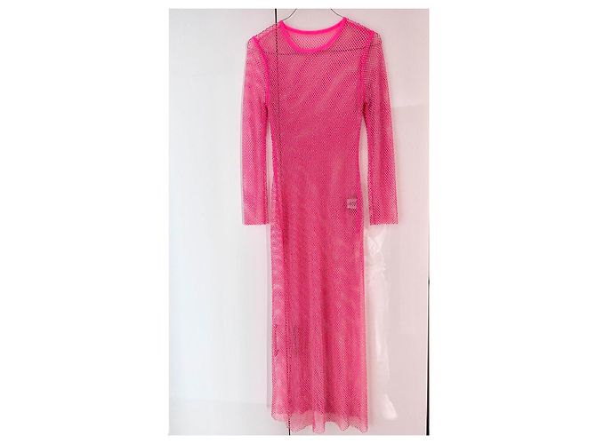 Leslie Amon Strandkleid aus Polyester Rosa S Pink - Ansicht 2