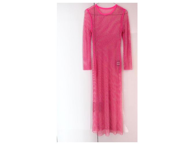 Leslie Amon Strandkleid aus Polyester Rosa S Pink - Ansicht 3