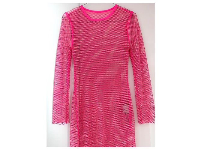 Leslie Amon Strandkleid aus Polyester Rosa S Pink - Ansicht 4
